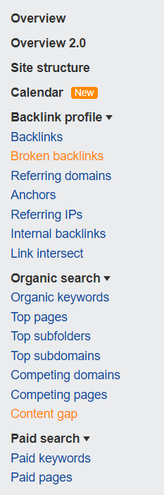 ahrefs content gap