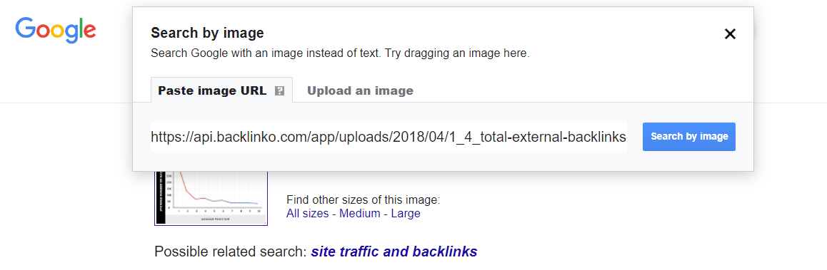 running a reverse image search with google