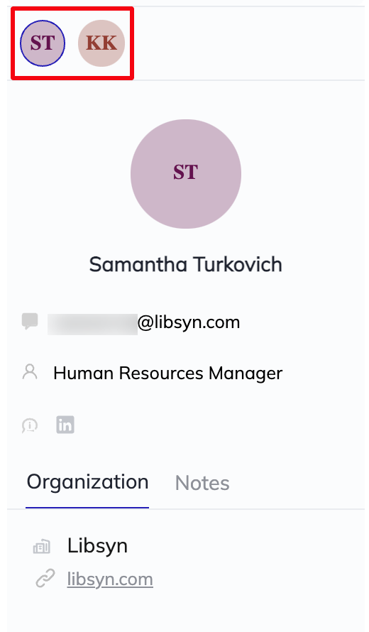 Contact profiles