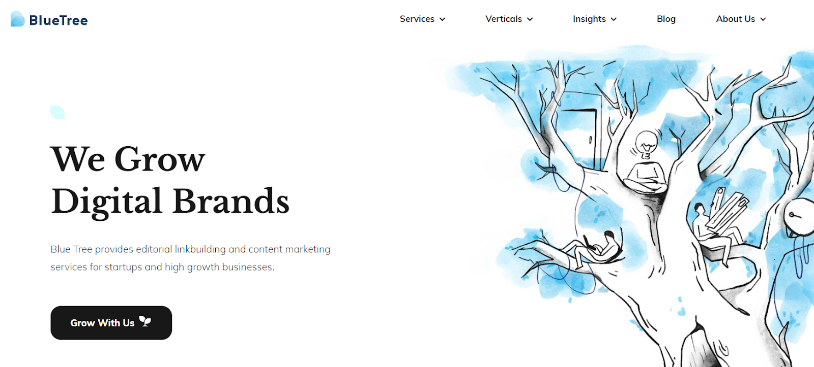 blue tree homepage