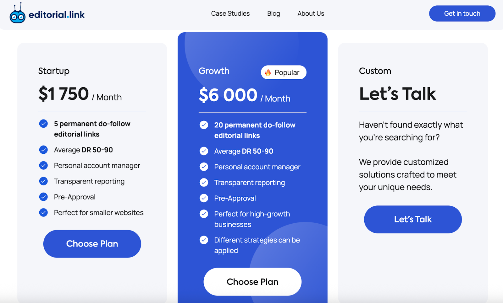 editorial.link pricing