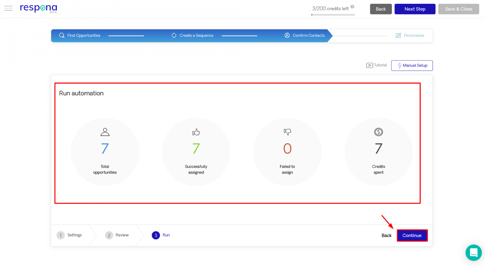 Finished contact automation
