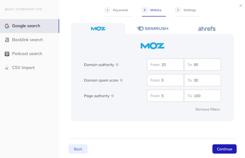 adding seo filters