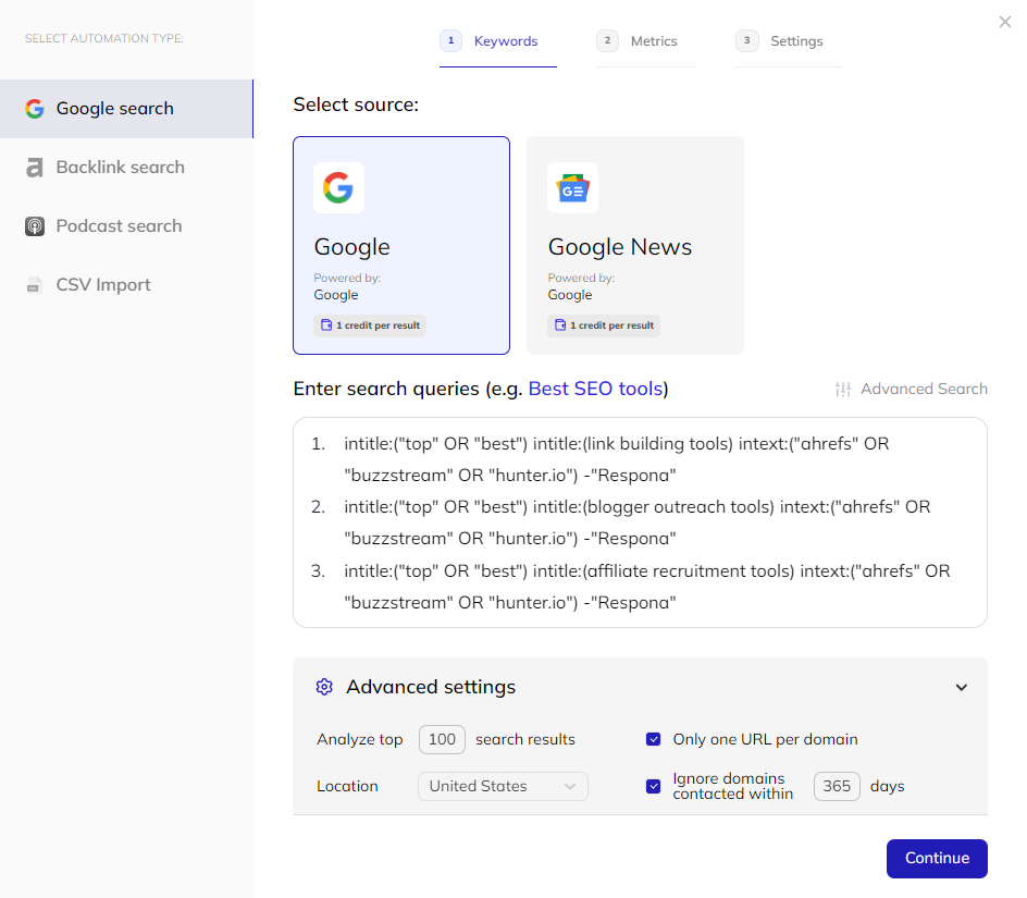 listicle content search automation