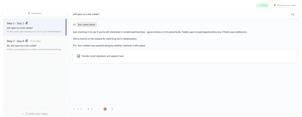 respona sequence builder