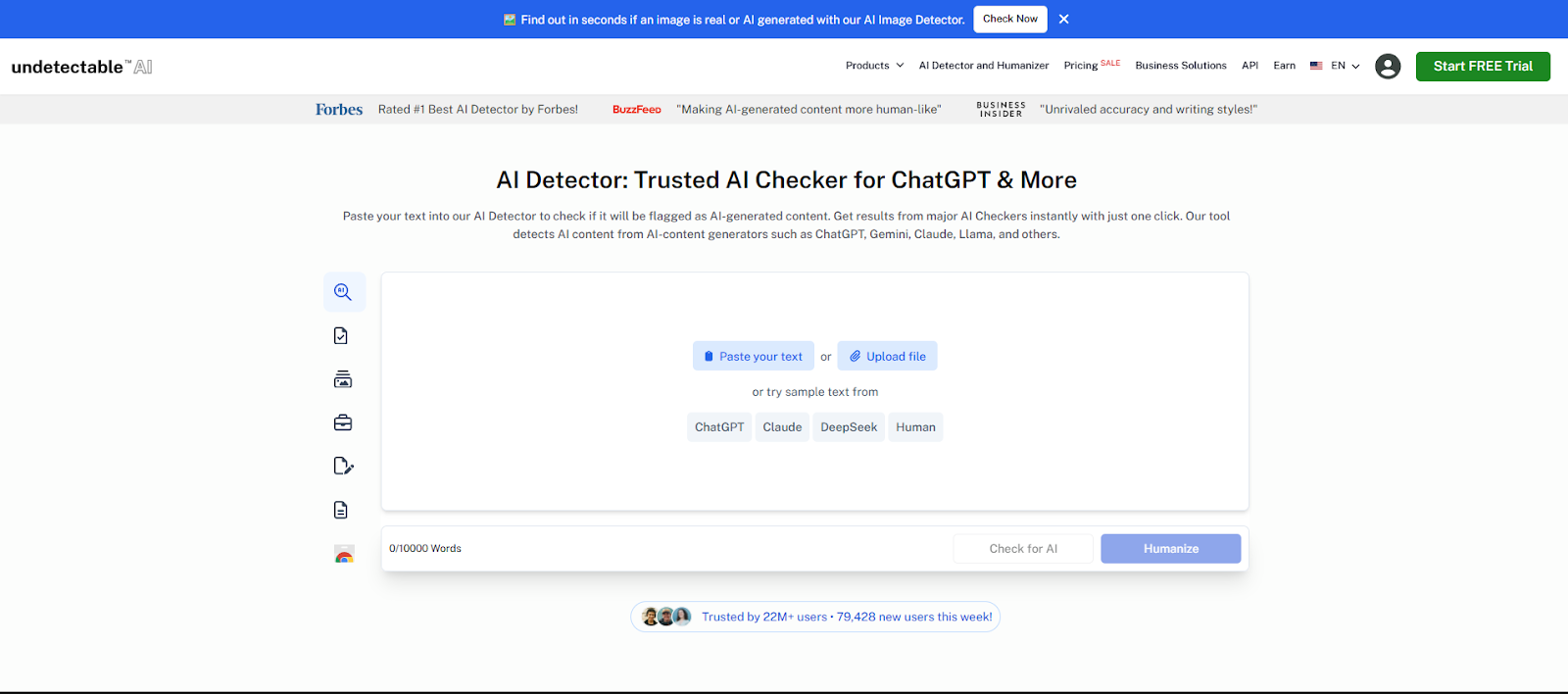 undetectable ai homepage