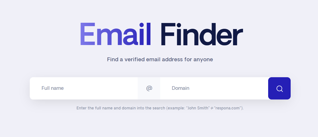 respona free one-by-one email finder