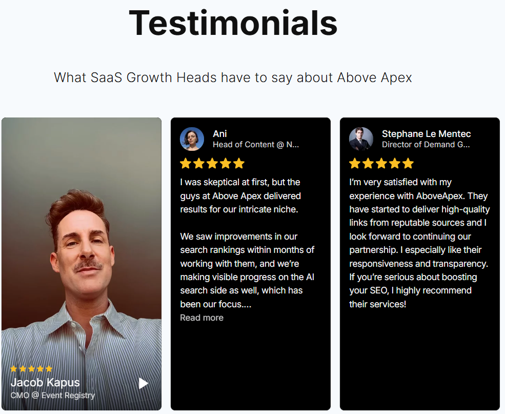 above apex testimonials