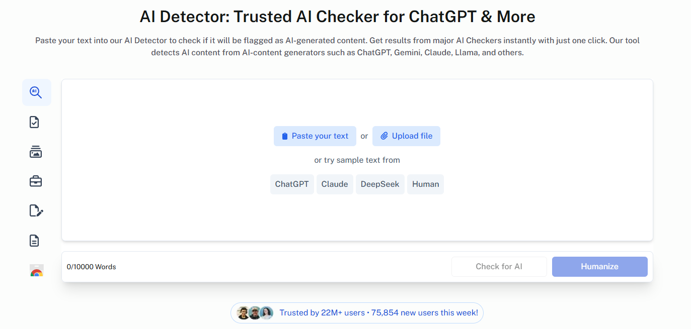 undetectable ai homepage