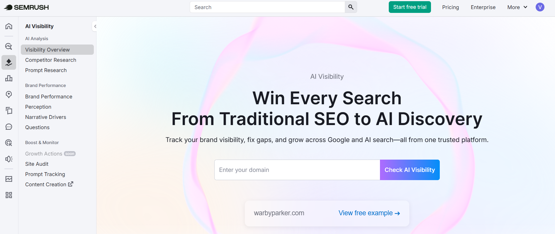 semrush one dashboard