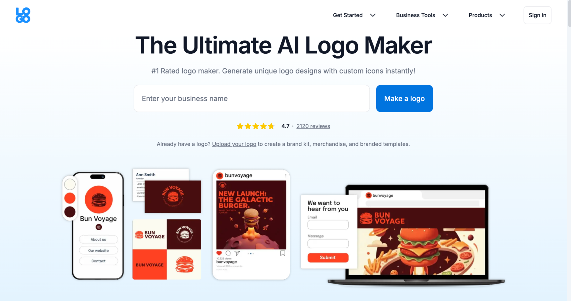 logo.com homepage
