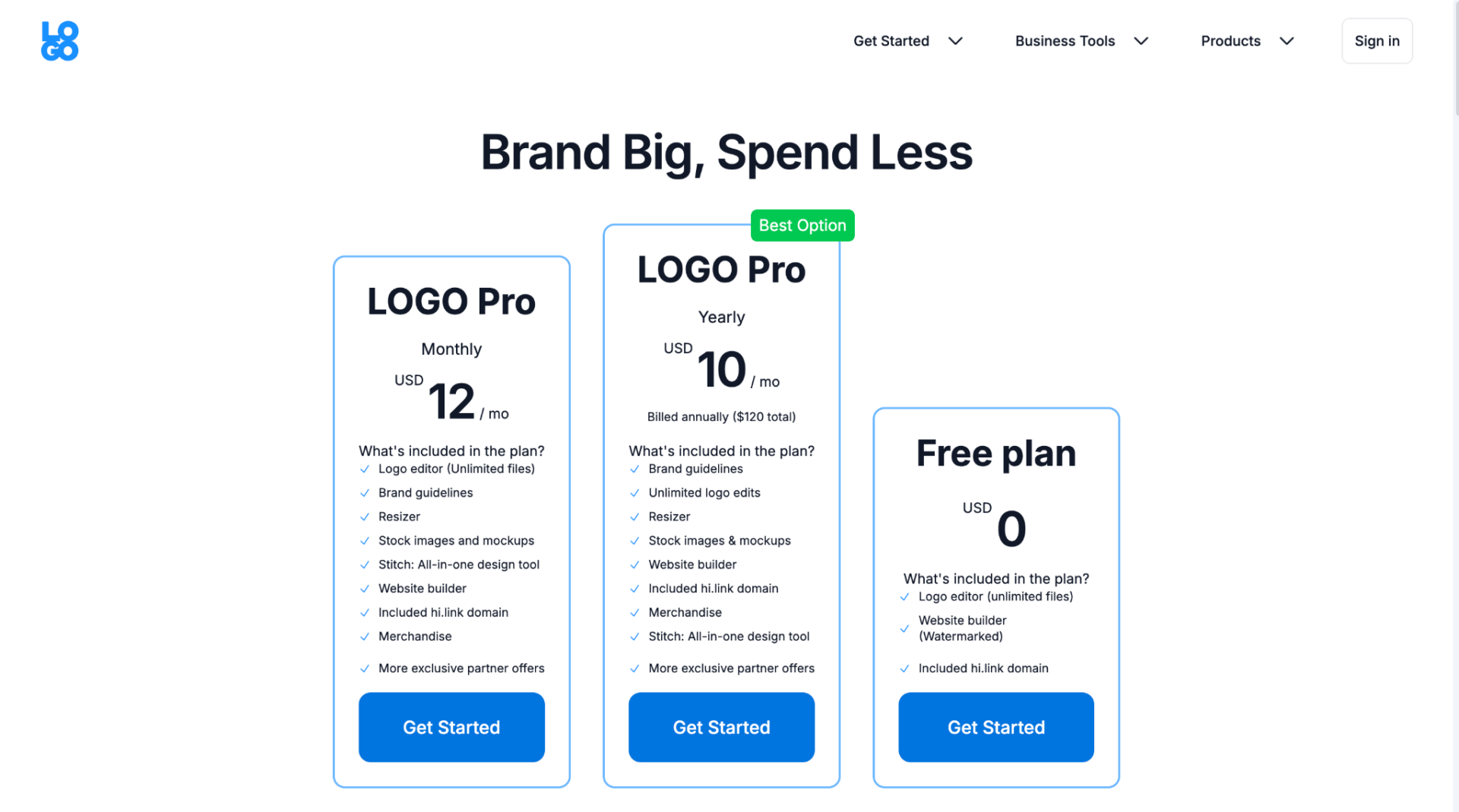 logo.com pricing