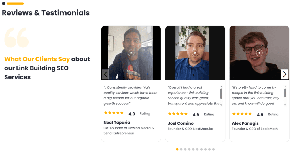 the links guy testimonials