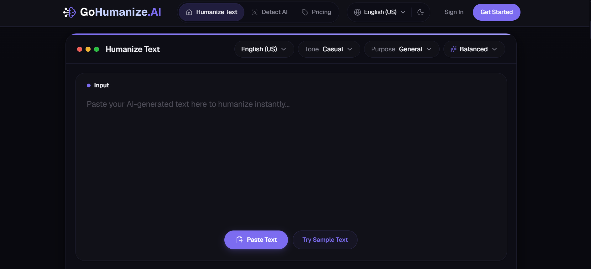 gohumanize homepage