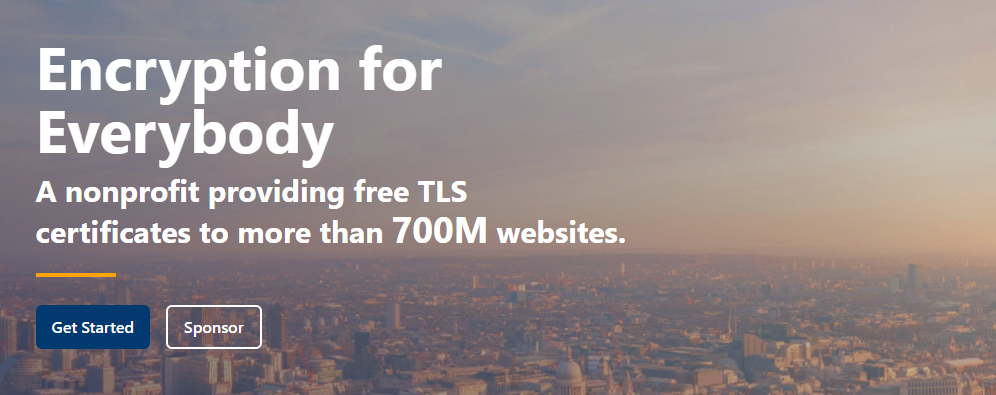 let's encrypt homepage
