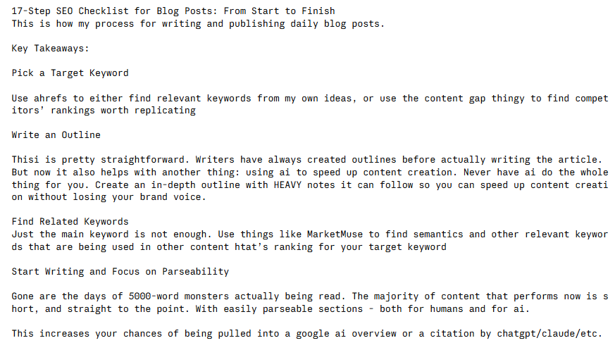 outline for this article