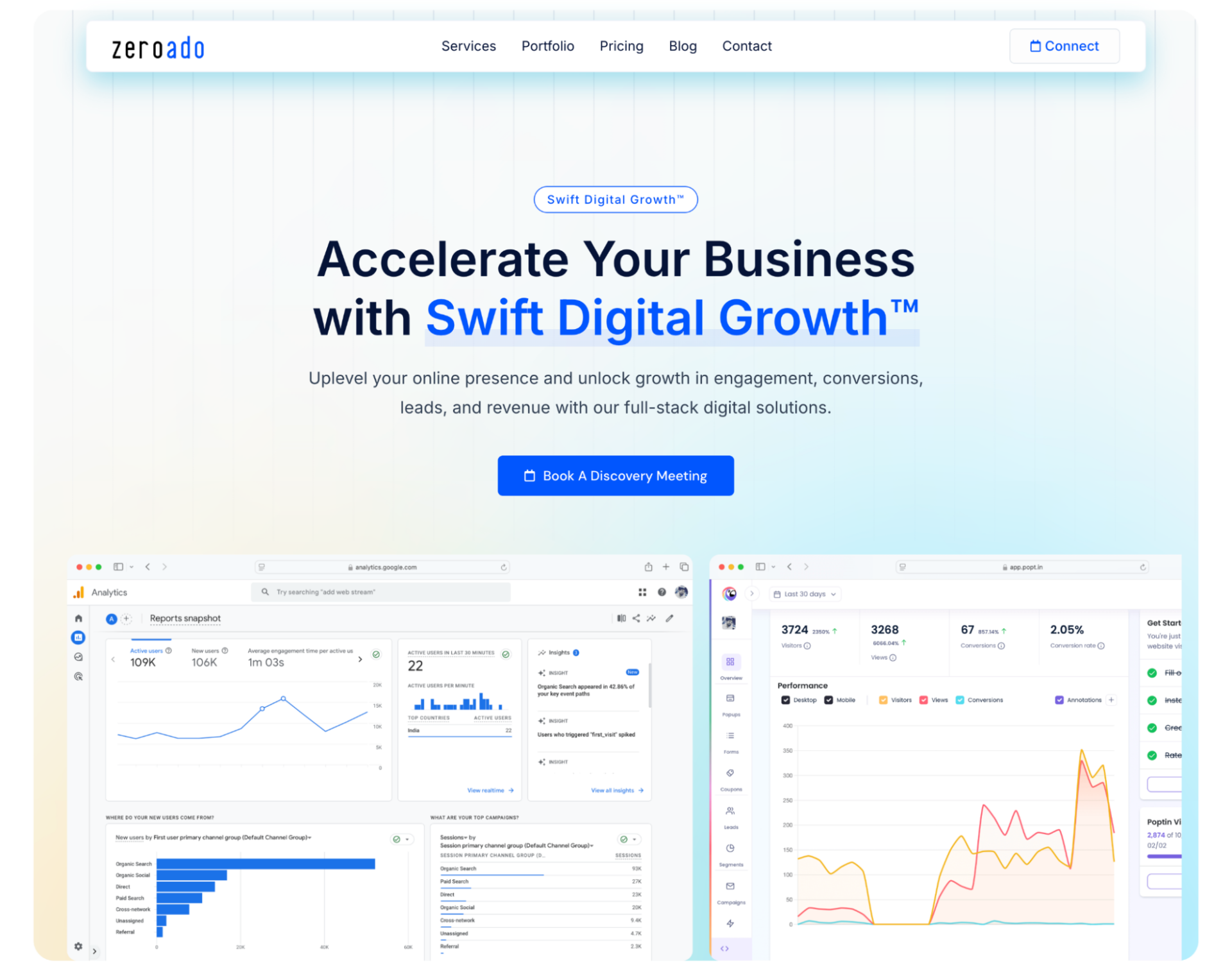 zeroado homepage