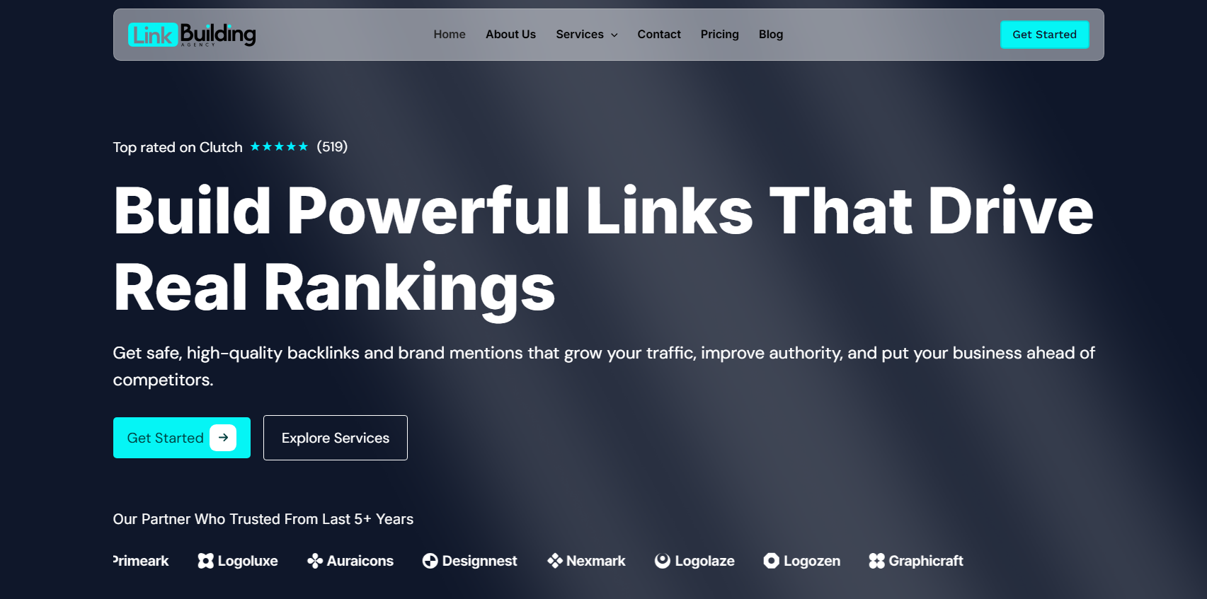 linkbuild agency homepage