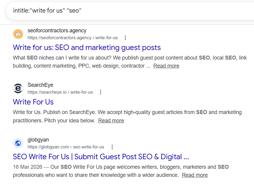 finding guest post opportunities in google