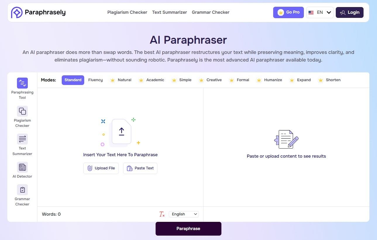 paraphrasely homepage