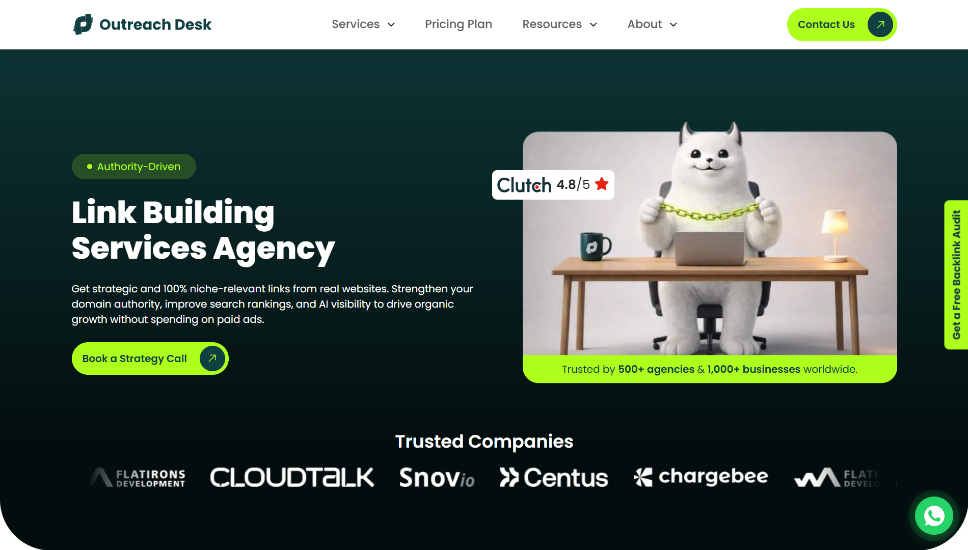outreach desk homepage