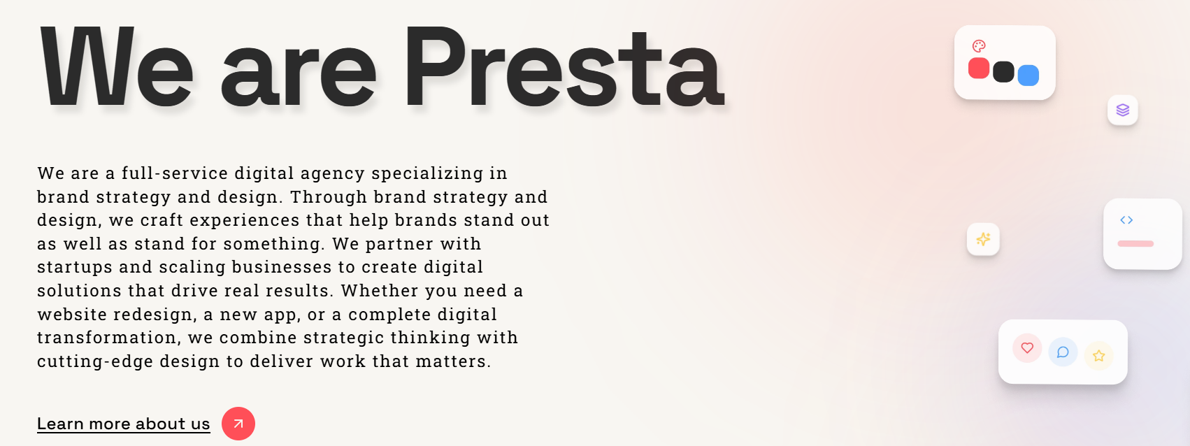 presta homepage