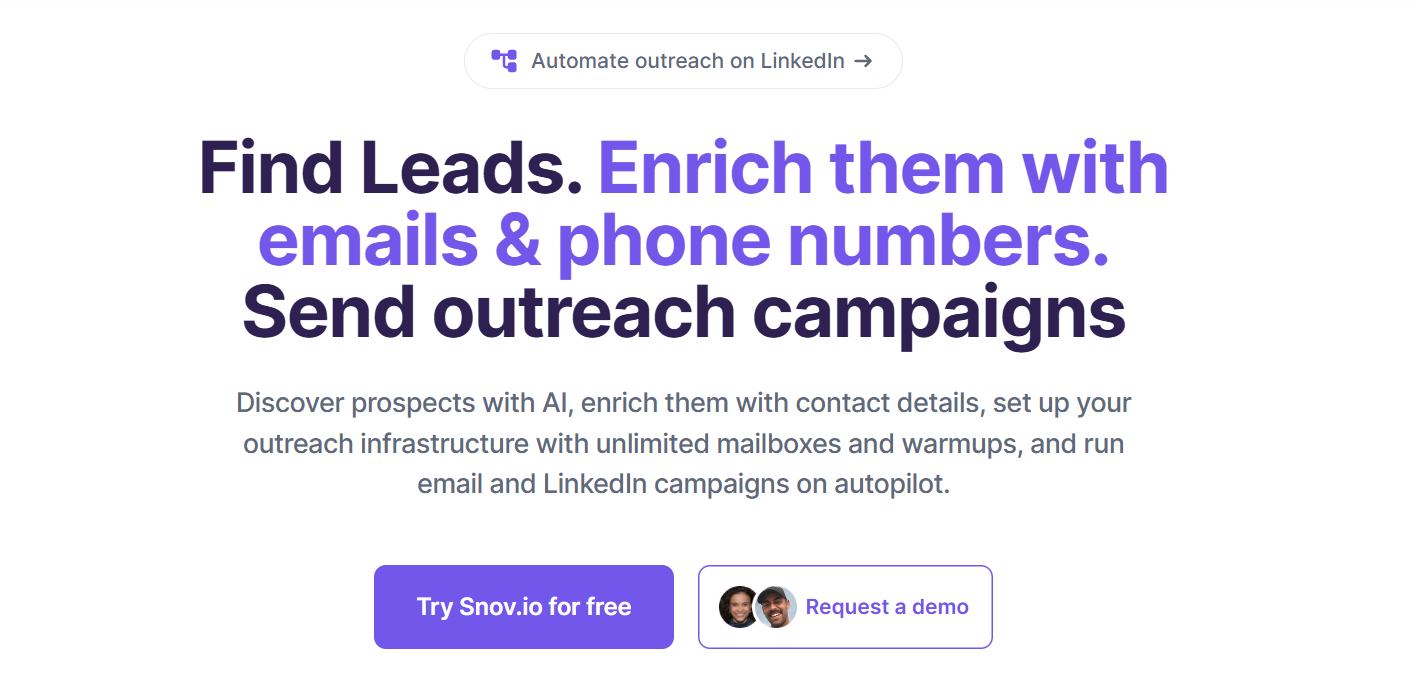 snov.io homepage