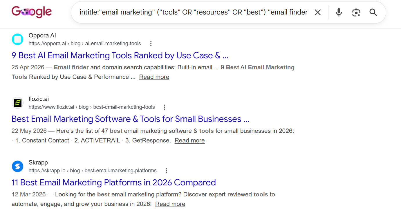 finding link insertion opportunities in google
