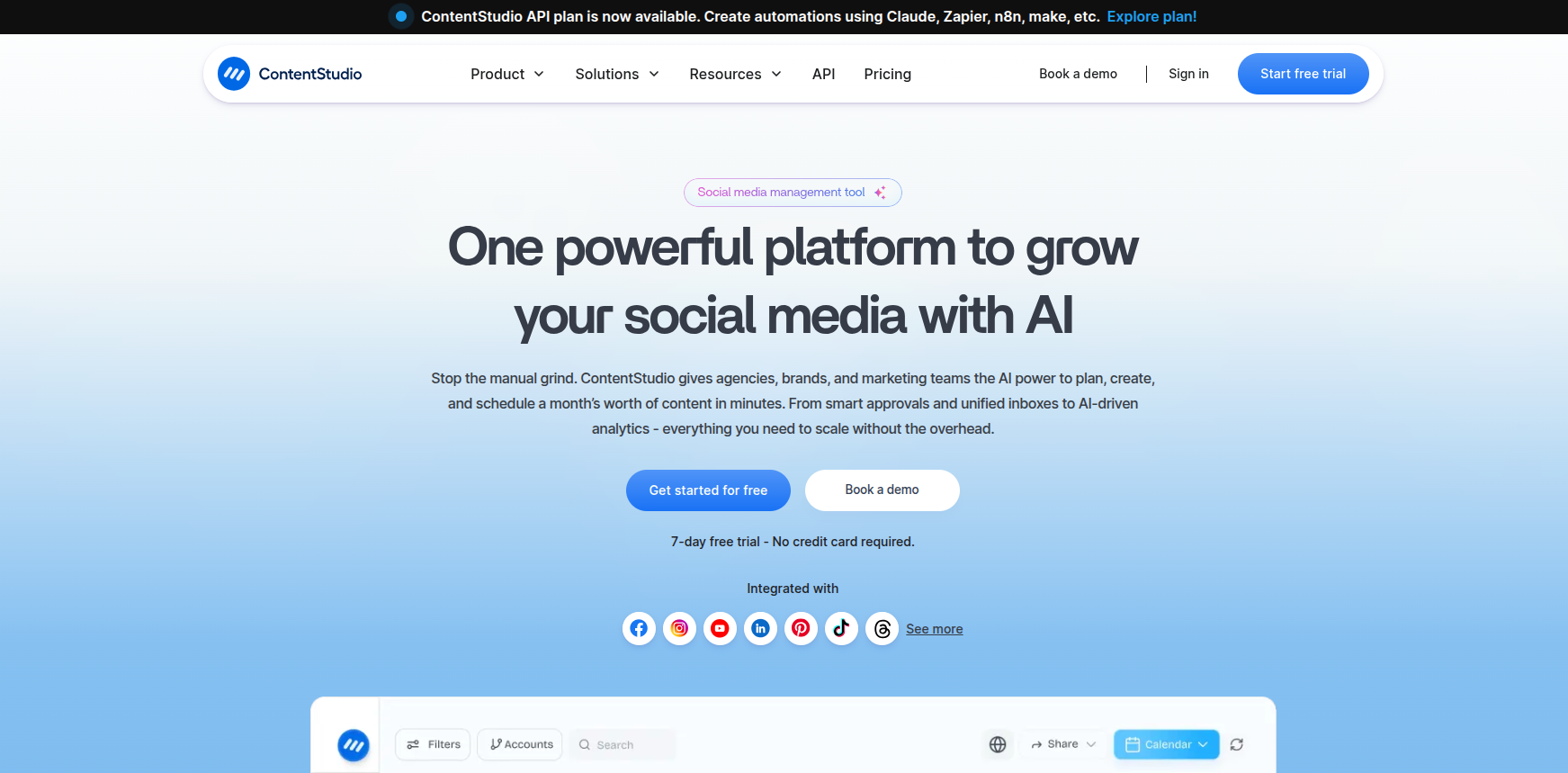 contentstudio homepage