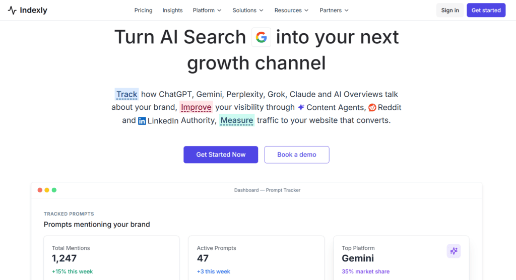 indexly homepage