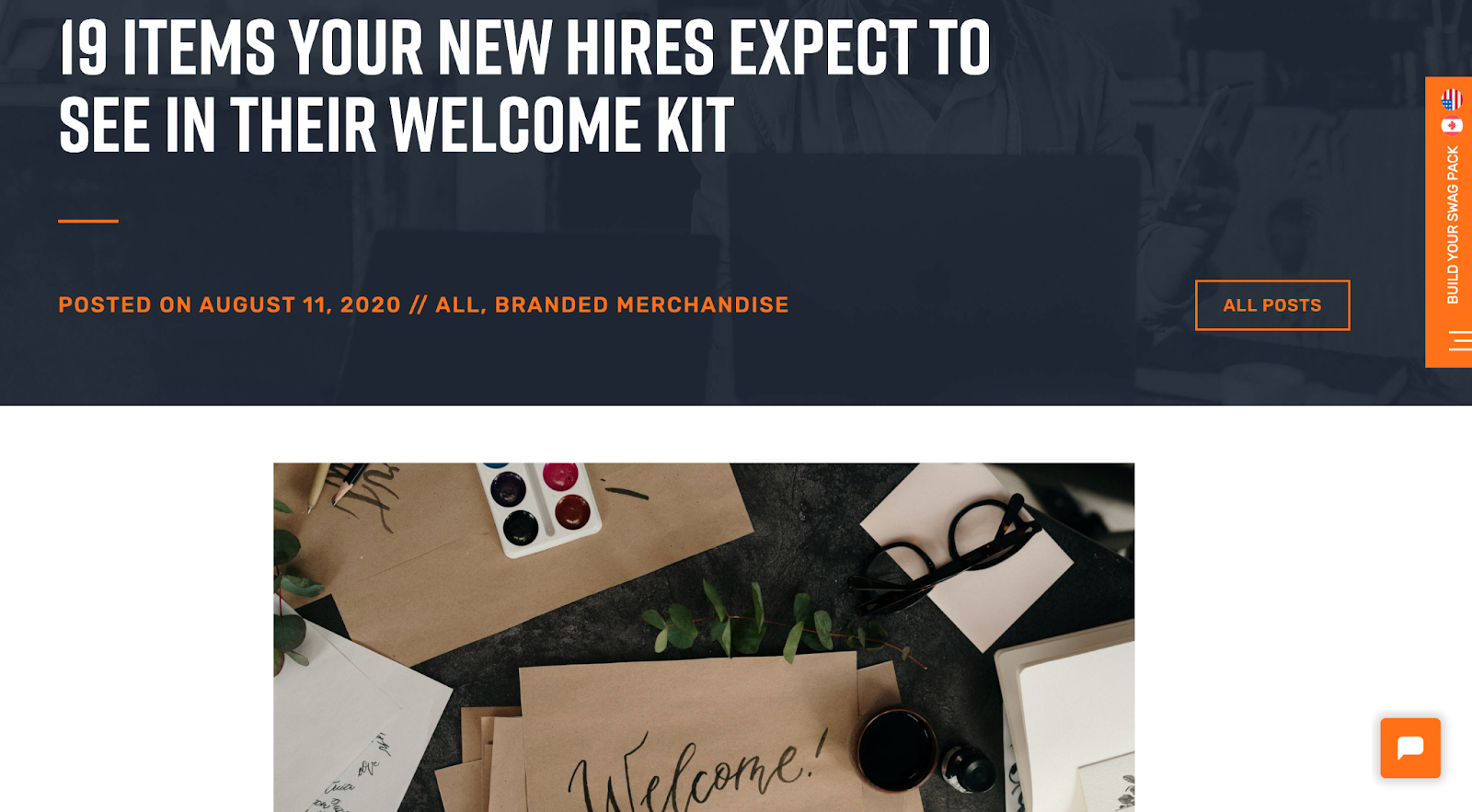 PRG Store blog post on welcome kits.