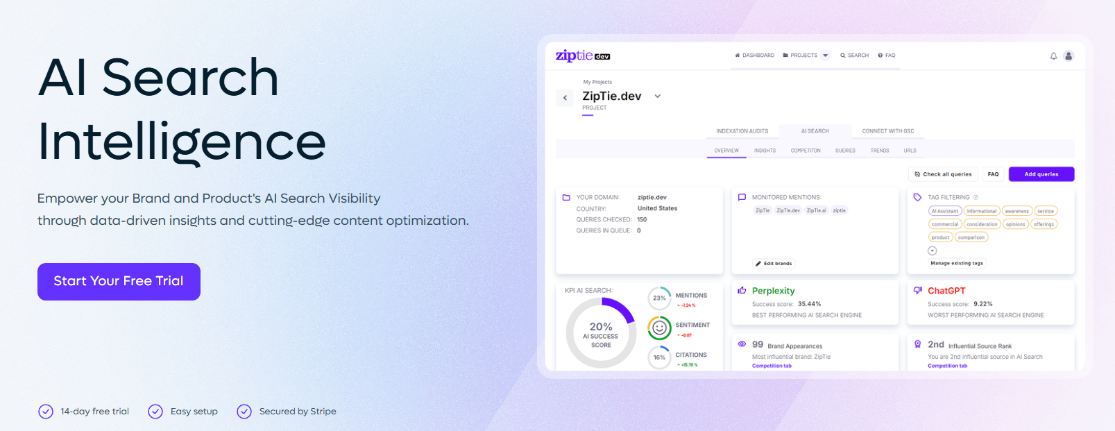 ziptie.dev homepage