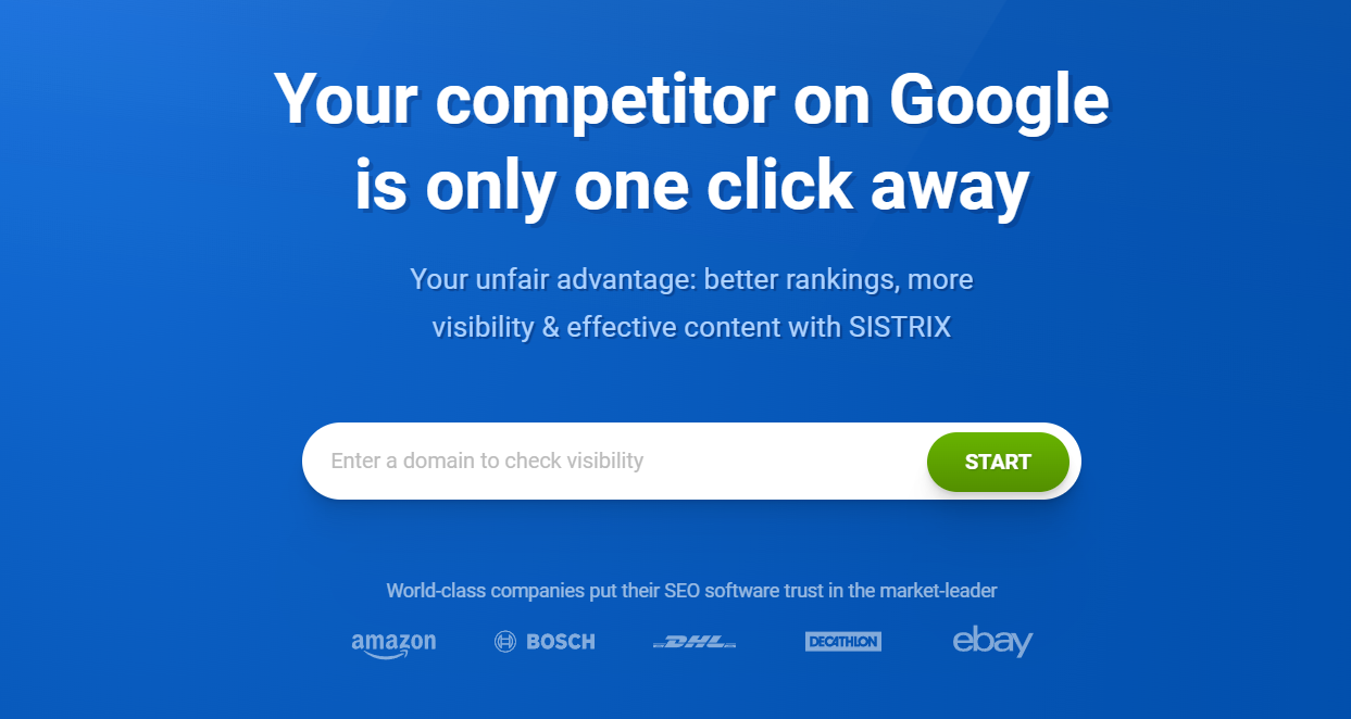 sistrix homepage