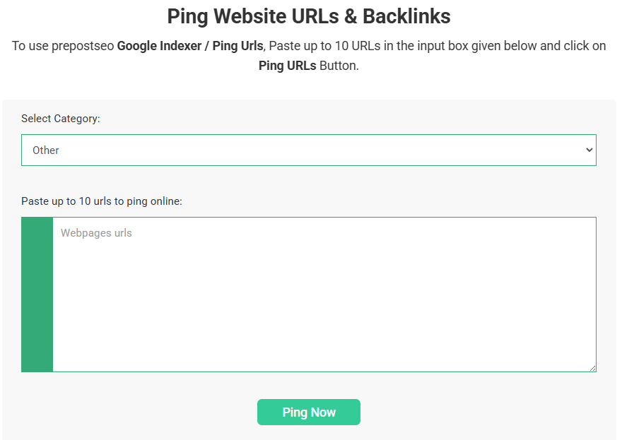 prepostseo pinging tool