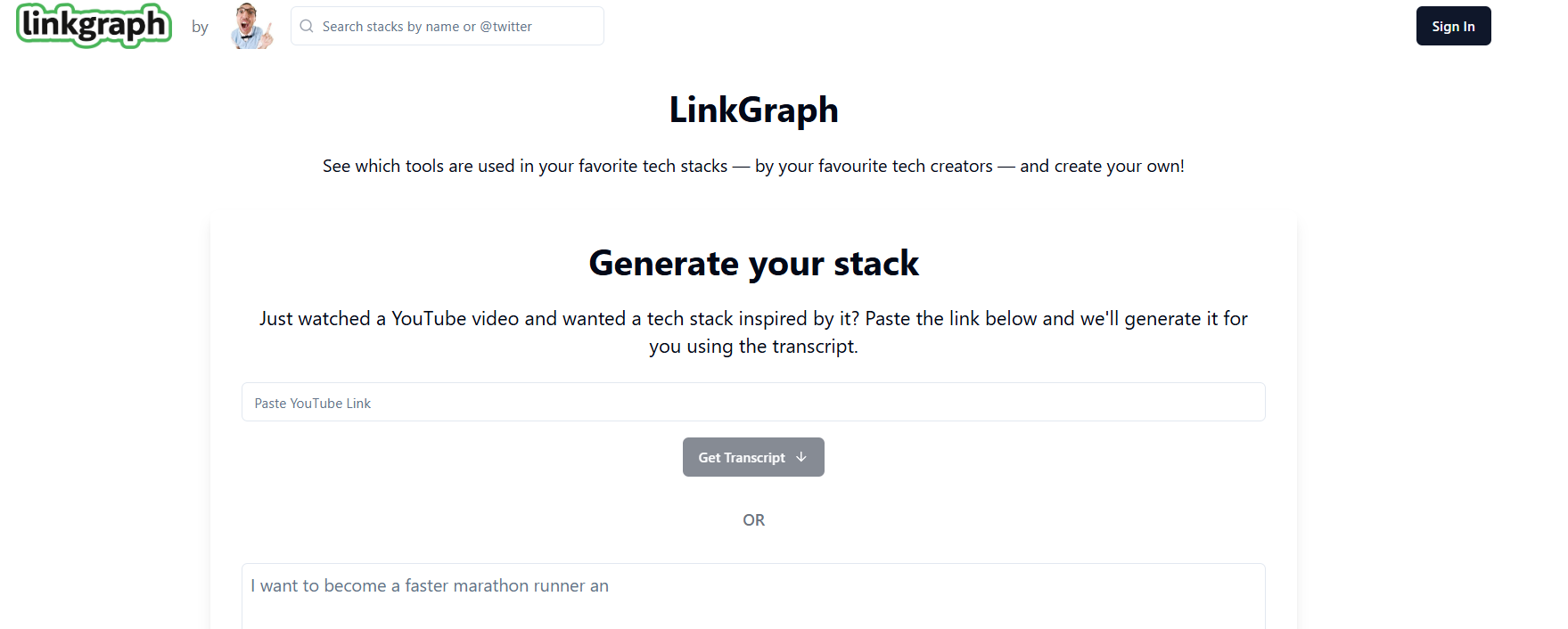 linkgraph homepage