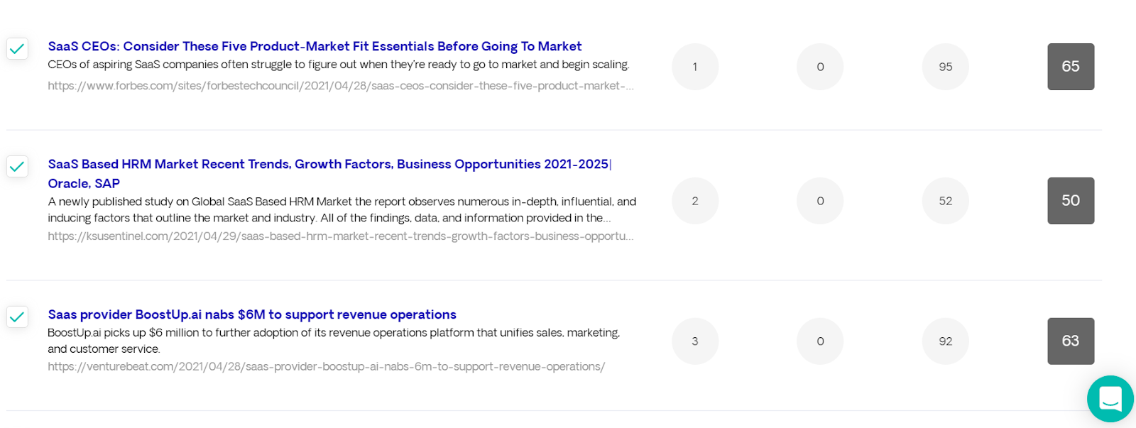 Opportunities for the media list