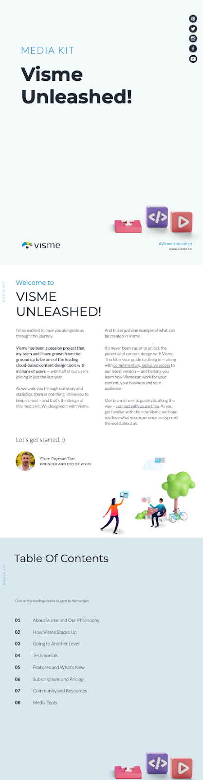 Saas press kit example