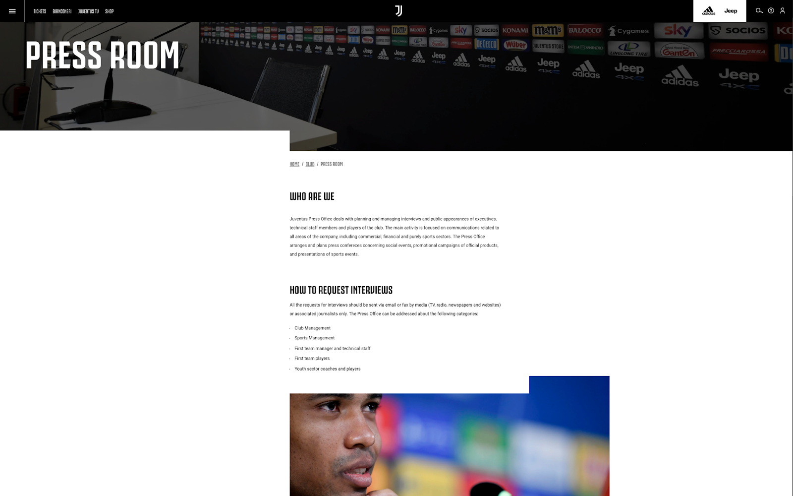 Sports press kit example