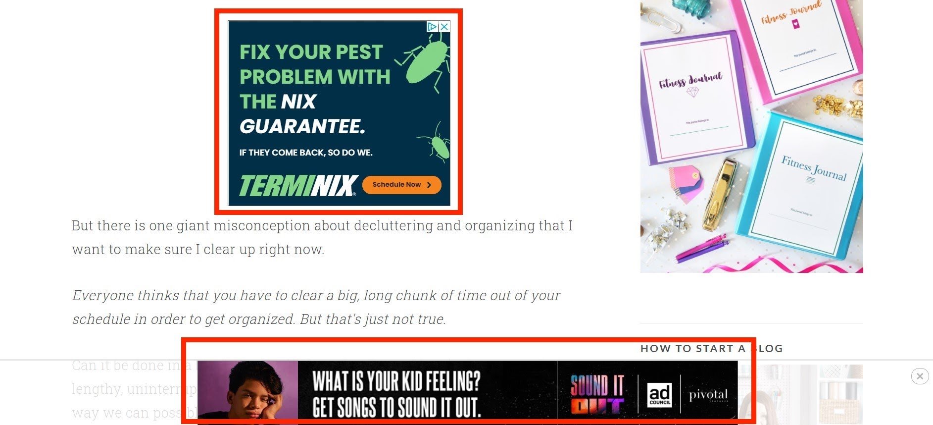 Abby Lawson blog ad placement