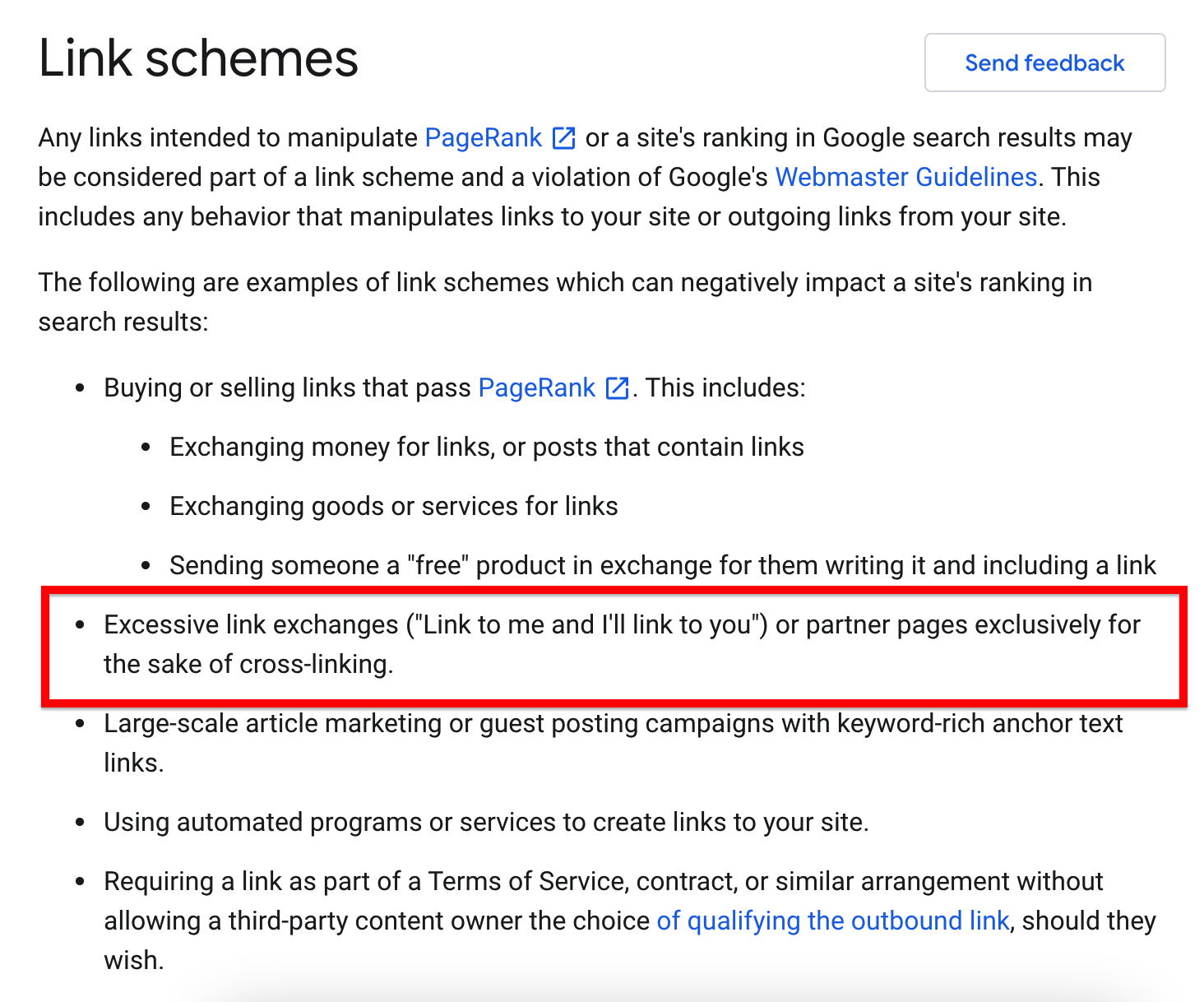  Google linking guidelines