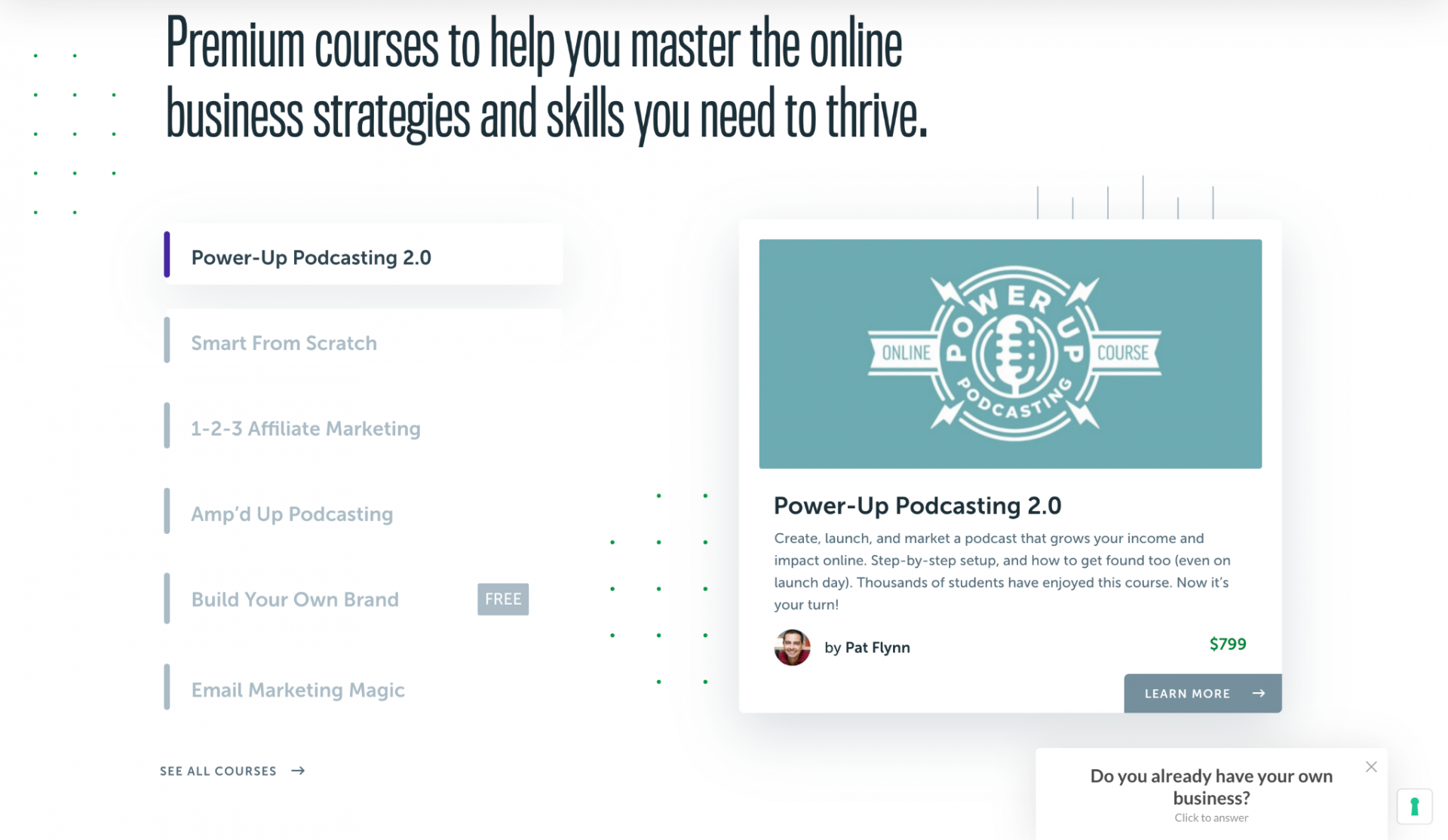 Smart Passive Income courses