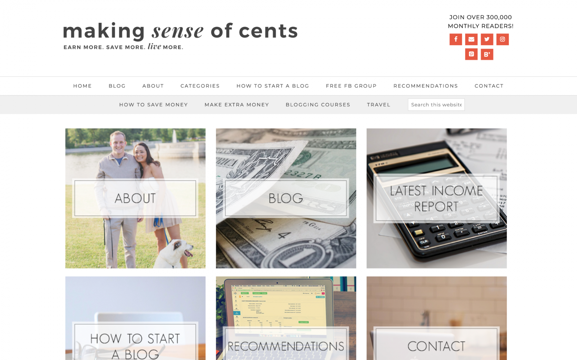Make Sense of Cents home page