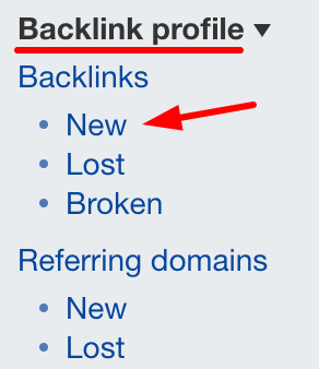 New backlinks button