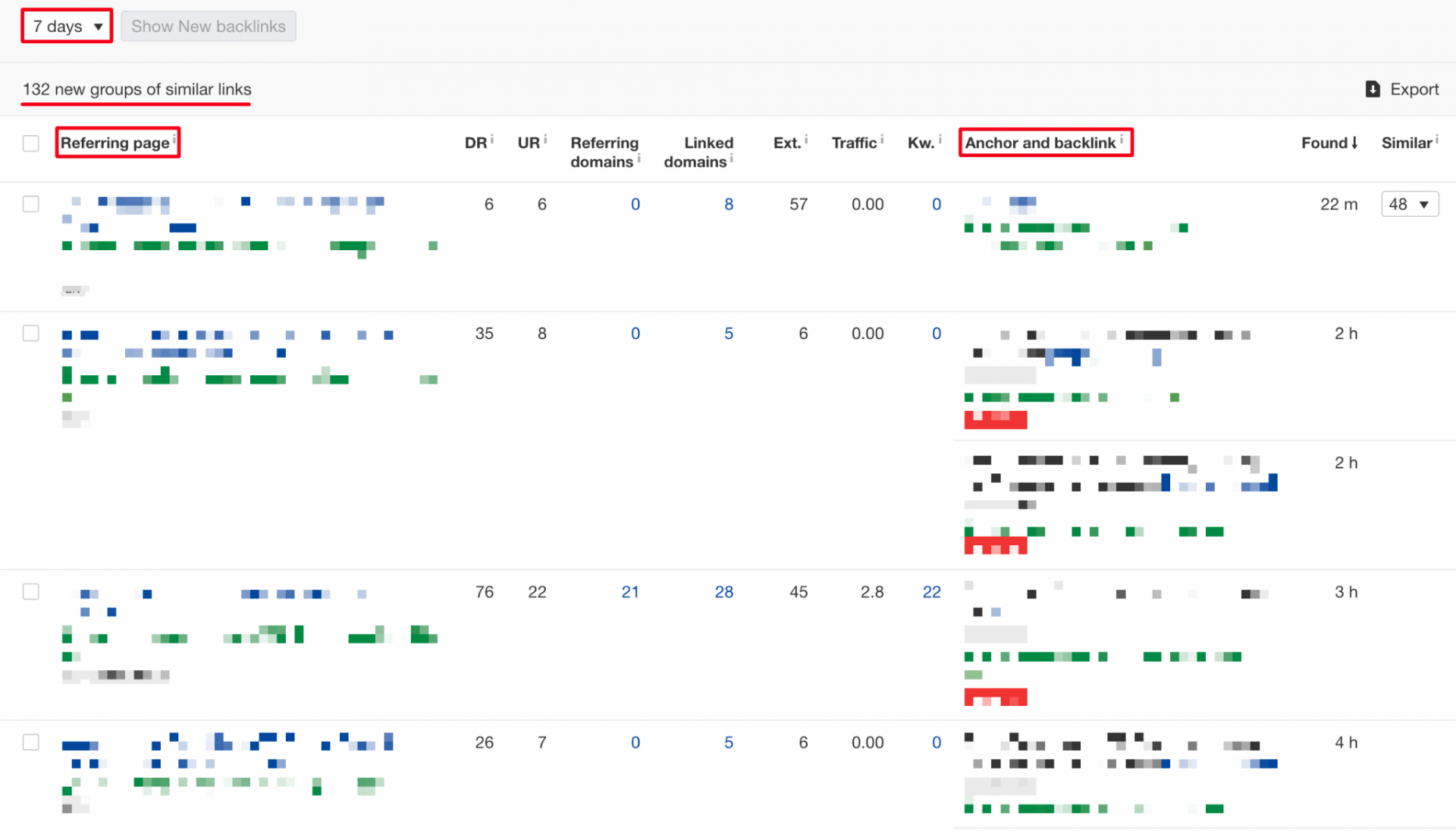 New backlink list