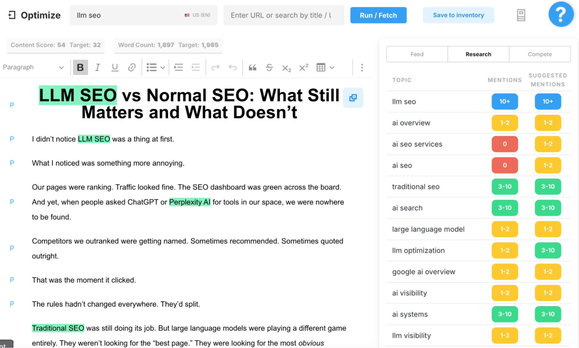 using marketmuse to optimize content for keywords