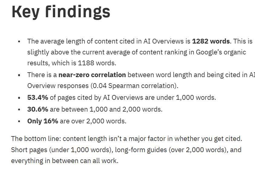 ahrefs content length study results