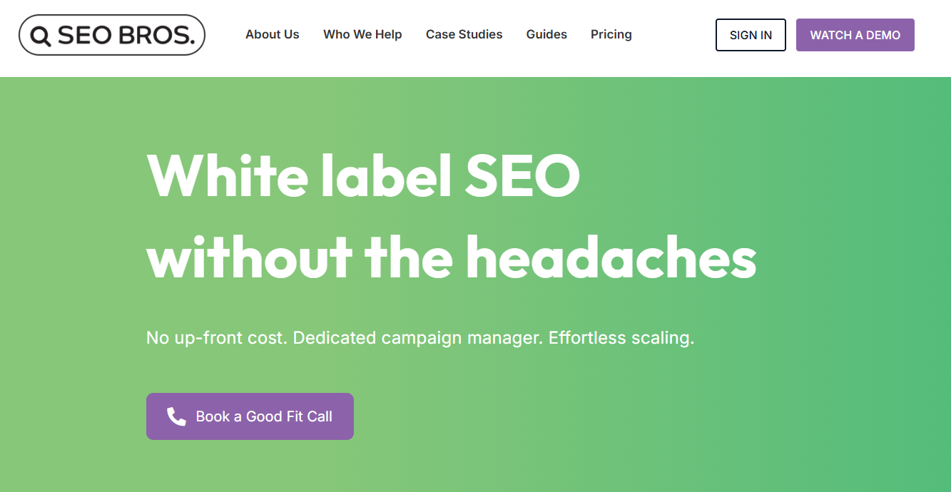 seo brothers homepage