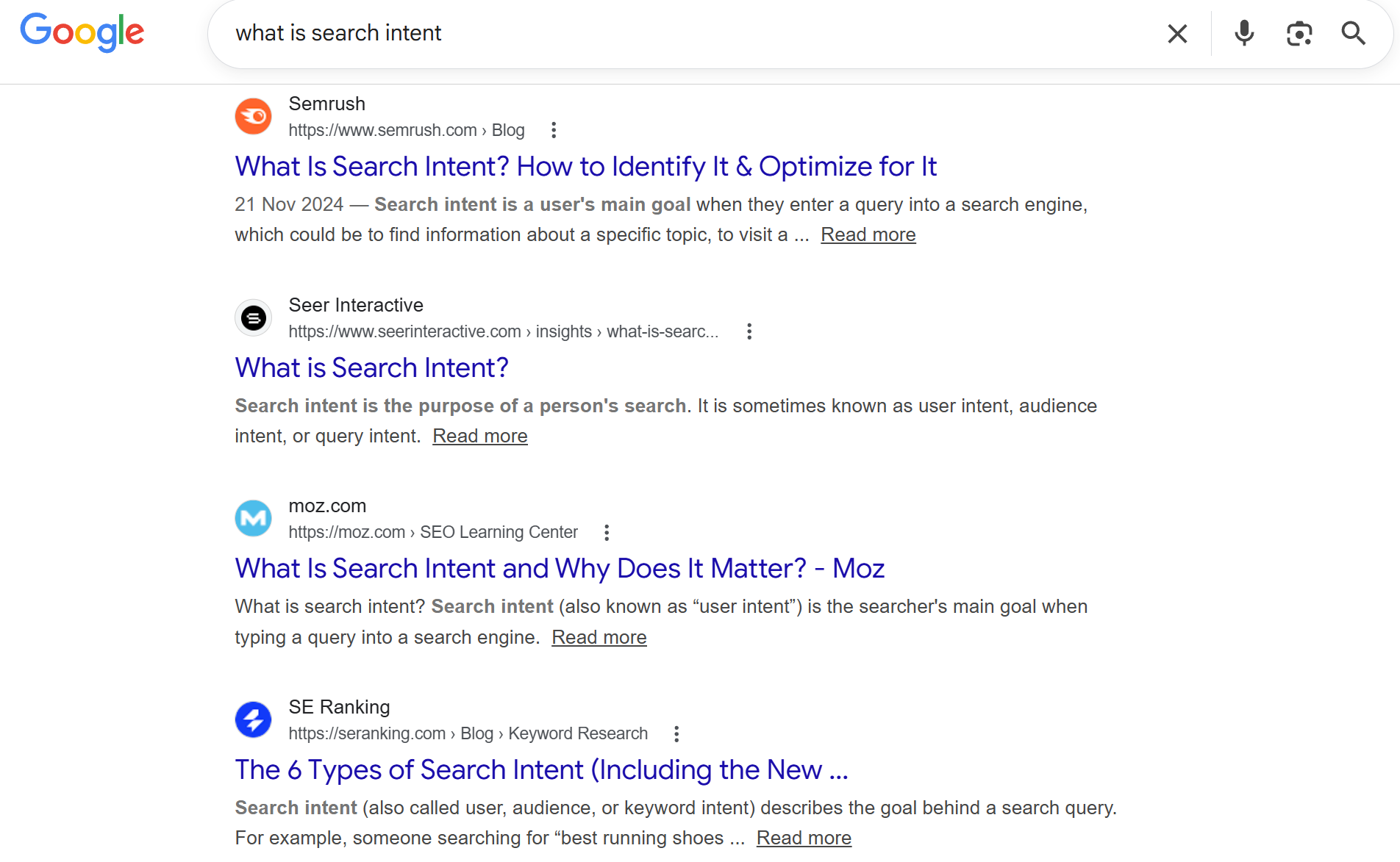 informational search query example