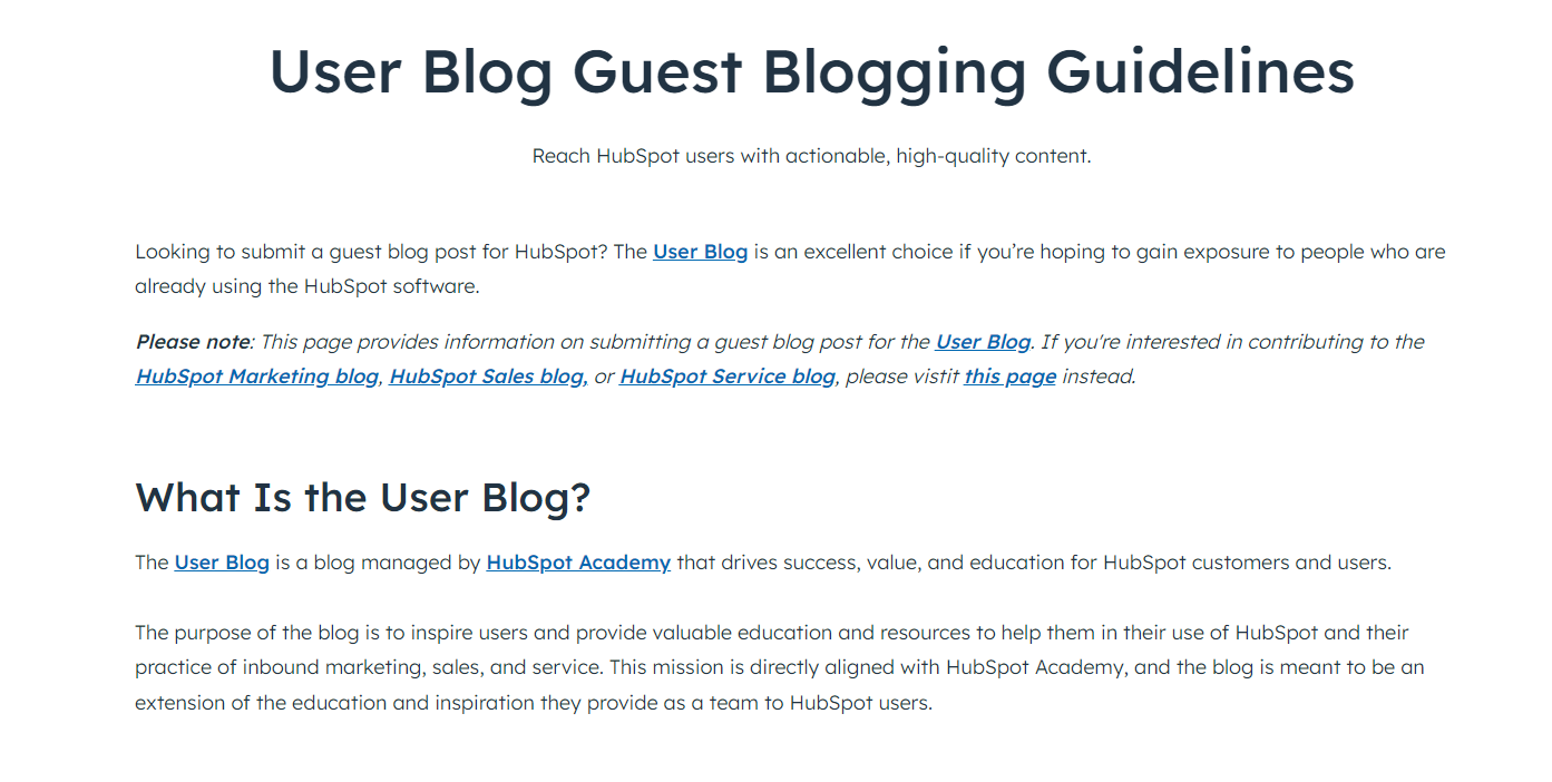 hubspot guest post guidelines