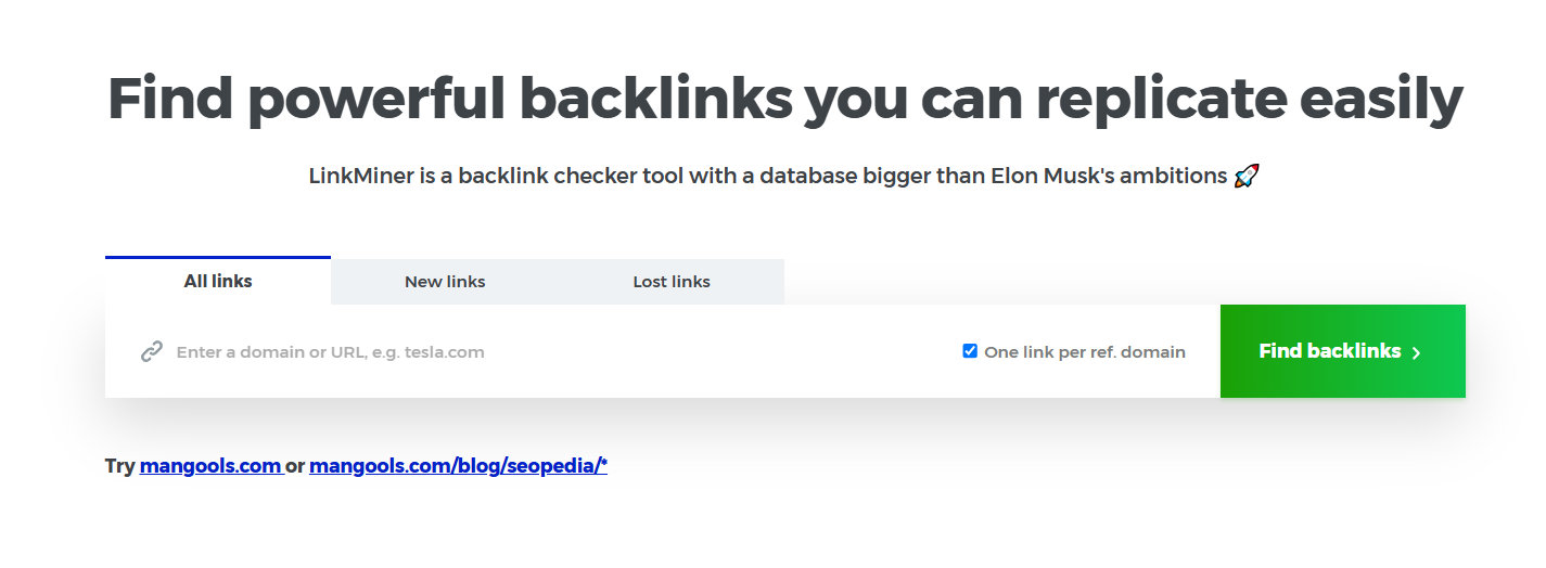 linkminer homepage